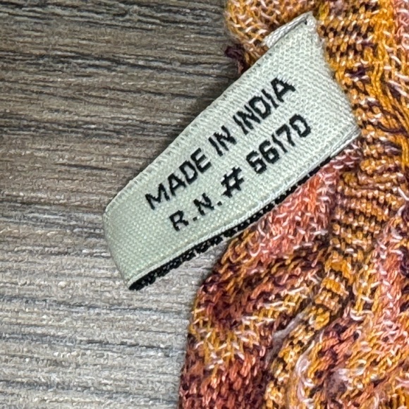 Women's Multicolor Scarf - 100% Viscose, Made in India - Picture 3 of 4